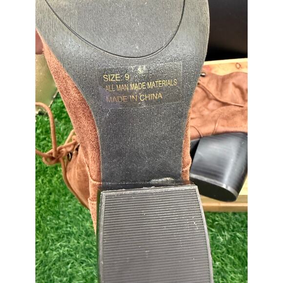 Quipd-Brown- Lace Up Booties- Size 9W - Picture 10 of 10